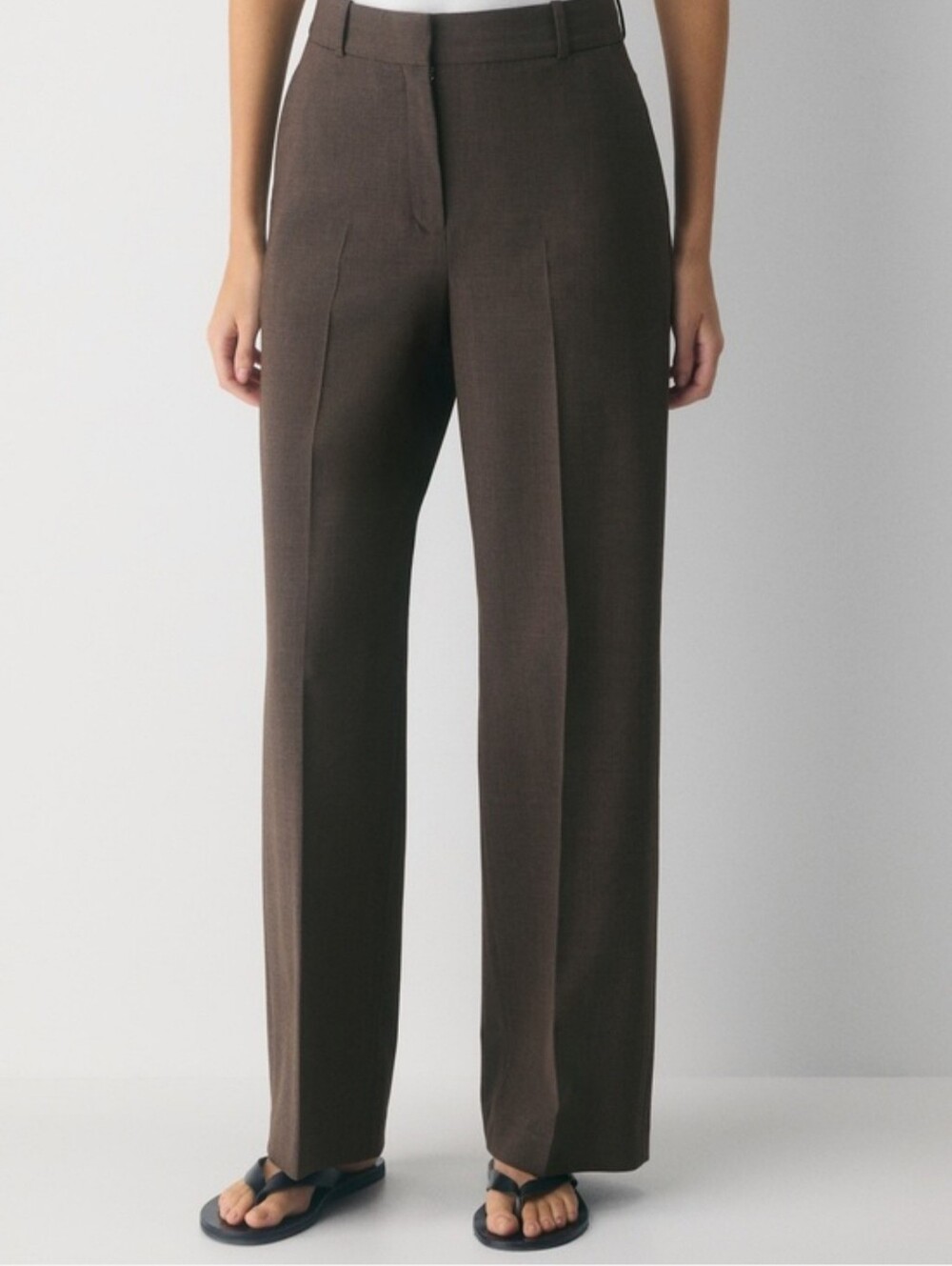 ARITZIA Babaton Agency Pants Wool Trousers Rich Mocha Brown Size 2